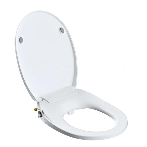 Länglicher Bidet-Toilettensitz mit langsam schließendem, nicht elektrischem Bidet-Aufsatz for Toilettensitze mit Doppeldüse(Round) von MKLHAVB
