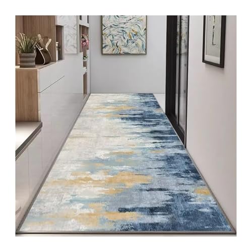 MKLHAVB Abstrakter Stil Langer Flur Teppichläufer Hoteldekoration Flurbereich Teppiche Treppe Anti-Rutsch-Teppiche Wohnzimmer(Color01,120x300cm 47x118in) von MKLHAVB