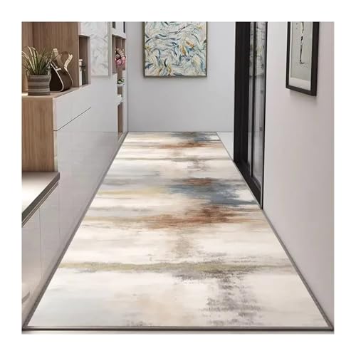 MKLHAVB Abstrakter Stil Langer Flur Teppichläufer Hoteldekoration Flurbereich Teppiche Treppe Anti-Rutsch-Teppiche Wohnzimmer(Color02,60x200cm 23.6x78in) von MKLHAVB