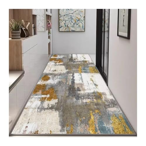MKLHAVB Abstrakter Stil Langer Flur Teppichläufer Hoteldekoration Flurbereich Teppiche Treppe Anti-Rutsch-Teppiche Wohnzimmer(Color03,90x400cm 35.4x157in) von MKLHAVB