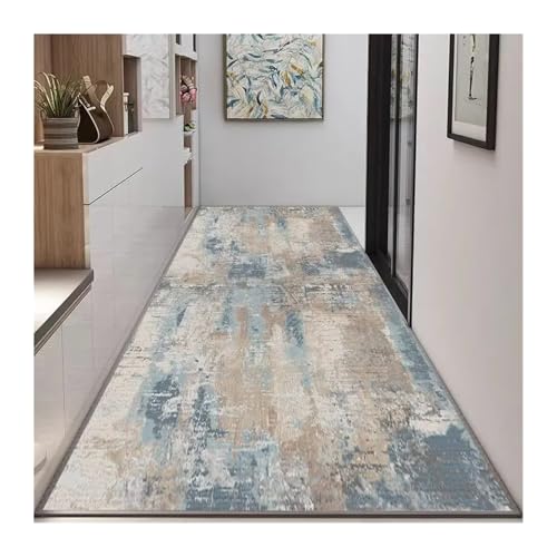 MKLHAVB Abstrakter Stil Langer Flur Teppichläufer Hoteldekoration Flurbereich Teppiche Treppe Anti-Rutsch-Teppiche Wohnzimmer(Color12,90x200cm 35.4x78in) von MKLHAVB