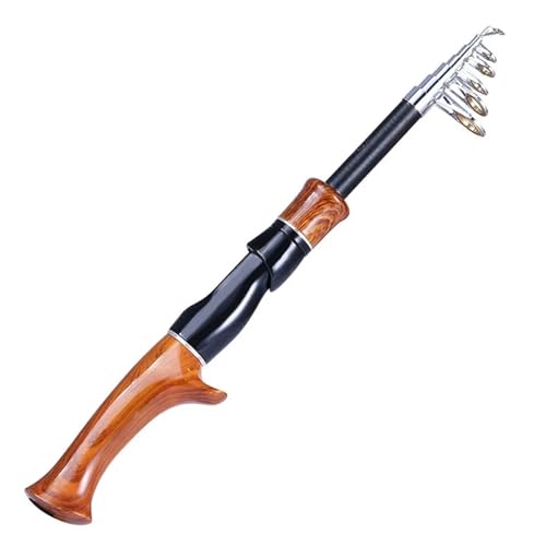 MKLHAVB Angelrute 1.6M Teleskop Angelrute Korkgriff Spinning Casting Angelrute Protable Kohlefaser Reise Angelrute Tackle Angelrute Rolle Combo(Casting Rod) von MKLHAVB