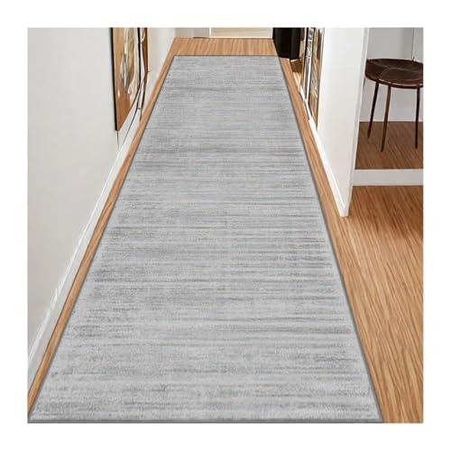 MKLHAVB Einfacher Stil Langer Korridorteppich Einfarbige Dekoration Zuhause Wohnzimmer Läufer Teppich Flur Treppe Durchgang(Color01,3.2x9.8ft(100x300cm)) von MKLHAVB