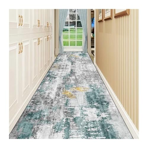 MKLHAVB Langer Flur-Teppichläufer, Flur, Durchgang, Zuhause, großer Teppich, Treppe, Bequeme, waschbare Bodenmatte(Color02,100x200cm 39.4x78in) von MKLHAVB