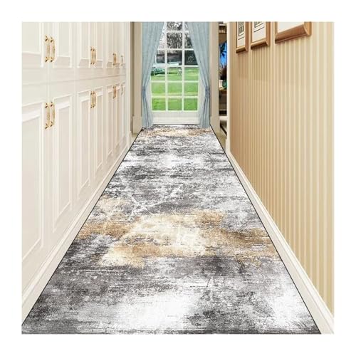 MKLHAVB Langer Flur-Teppichläufer, Flur, Durchgang, Zuhause, großer Teppich, Treppe, Bequeme, waschbare Bodenmatte(Color08,90x200cm 35.4x78in) von MKLHAVB
