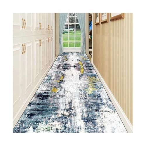 MKLHAVB Langer Flur-Teppichläufer, Flur, Durchgang, Zuhause, großer Teppich, Treppe, Bequeme, waschbare Bodenmatte(Color10,80x400cm 31.5x157in) von MKLHAVB