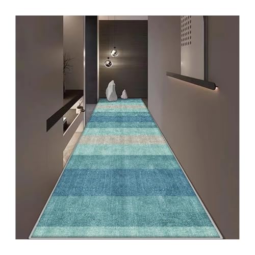 MKLHAVB Langer Flurteppich im modernen Stil, Rutschfester Flurläufer, leicht zu reinigende Flurteppiche, waschbare Fußmatte for den Eingangsbereich der Veranda(Color03,120x300cm 47x118in) von MKLHAVB