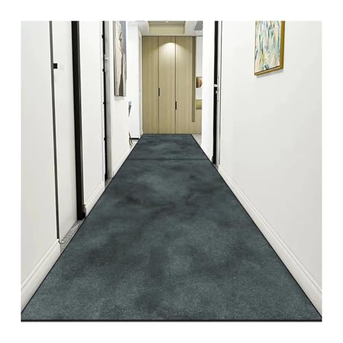 MKLHAVB Leichter Luxus-Langkorridor-Teppich, einfarbig, abstrakt, for den Flur, Läufer, Moderne Flurmatte, for das Schlafzimmer(Color12,90x300cm 35.4x118in) von MKLHAVB