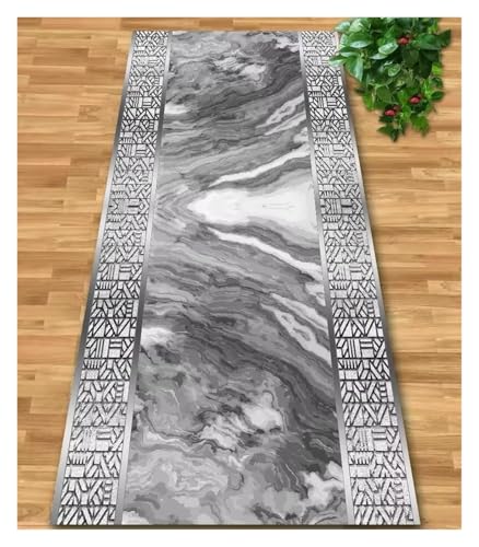 MKLHAVB Luxuriöser Langer Flurteppich, luxuriöser Goldener Treppenteppichläufer, waschbar, rutschfest, for die Villa, Flur, Durchgangsteppiche(Color05,100x300cm 39.4x118in) von MKLHAVB