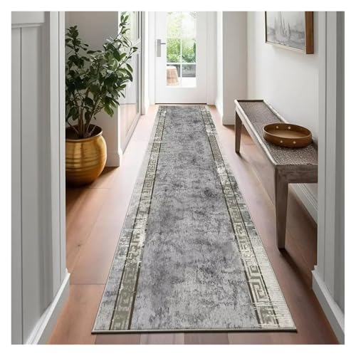 MKLHAVB Luxus Langer Flur Teppichläufer 60x200 rutschfeste Flurteppiche Hotelzimmer Treppen Fußmatten Hochzeit(Color01,3.2x13.1ft(100x400cm) von MKLHAVB