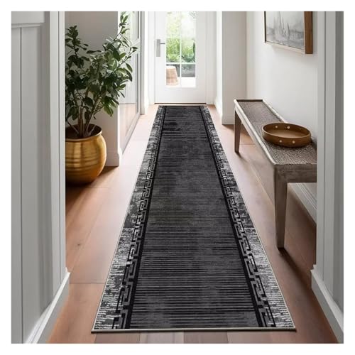 MKLHAVB Luxus Langer Flur Teppichläufer 60x200 rutschfeste Flurteppiche Hotelzimmer Treppen Fußmatten Hochzeit(Color02,2.9x9.8ft(90x300cm)) von MKLHAVB