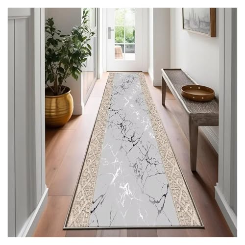MKLHAVB Luxus Langer Flur Teppichläufer 60x200 rutschfeste Flurteppiche Hotelzimmer Treppen Fußmatten Hochzeit(Color04,3.9x9.8ft(120x300cm)) von MKLHAVB