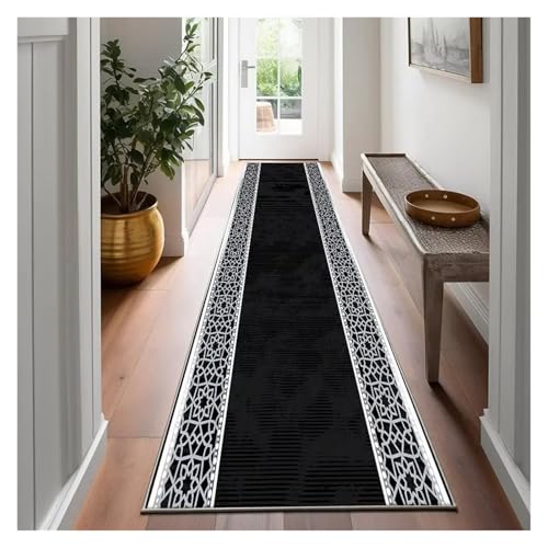 MKLHAVB Luxus Langer Flur Teppichläufer 60x200 rutschfeste Flurteppiche Hotelzimmer Treppen Fußmatten Hochzeit(Color08,2.6x9.8ft(80x300cm)) von MKLHAVB