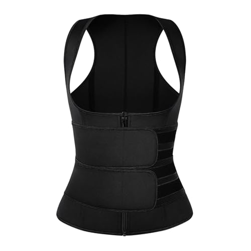 MKLHAVB Taillentrainer-Korsett for Damen zur Gewichtsreduktion mit Reißverschluss und Taillentrimmergürtel(Black,XXXL) von MKLHAVB