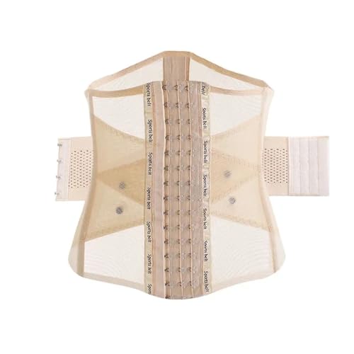 MKLHAVB Unsichtbares Doppelgürtelkorsett Sommerformungsunterwäsche Abnehmende Hülle Frau Flacher Bauch Taillentrainer Body Shaper(Beige,S) von MKLHAVB