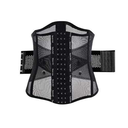 MKLHAVB Unsichtbares Doppelgürtelkorsett Sommerformungsunterwäsche Abnehmende Hülle Frau Flacher Bauch Taillentrainer Body Shaper(Black,S) von MKLHAVB