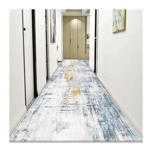 Moderne abstrakte Läufer Teppiche Licht Luxus Lange Korridor Teppich Zimmer Tür Halle Dekor Teppiche Home Wohnzimmer(Color02,1.9x13.1ft(60x400cm)) von MKLHAVB