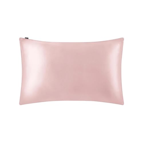 Seidenkissenbezug Beauty Luxury White 50x70cm King Queen Long 1 Stück (Color : Rosy Pink, Size : 40x80cm) von MKLHAVB