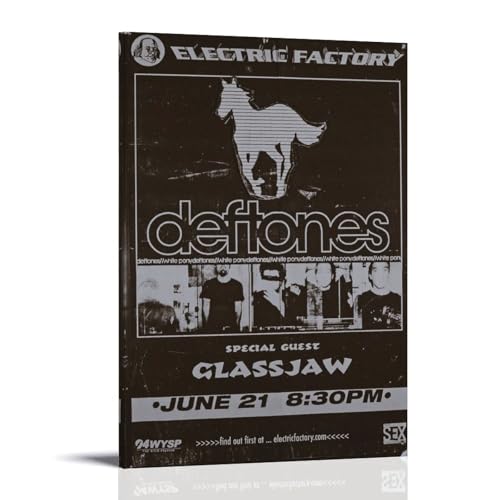 Deftones Around The FurPoster auf Leinwand, klassische Dekoration, wasserdicht, verblassend, Wandkunst, universelle Dekoration, Gemälde, Geschenk für Freund, Lehrer, 20 x 30 cm, Rahmenstil-11 von MKLYUA