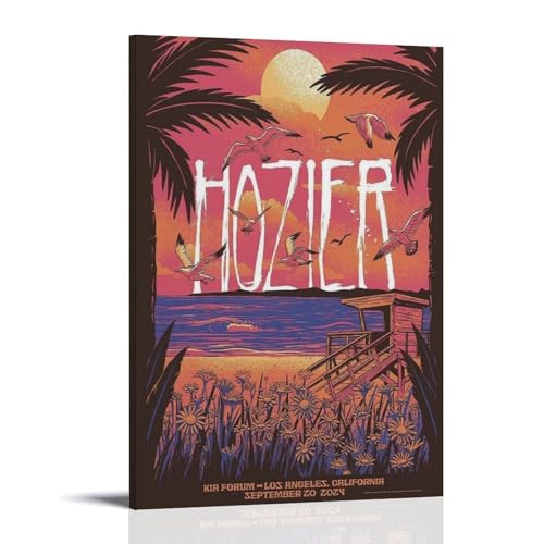 Hozier HozierPoster auf Leinwand, klassische Dekoration, wasserdicht, verblassend, Wandkunst, universelle Dekoration, Malerei, Geschenk für Freund, Lehrer, 20 x 30 cm, Rahmenstil-25 von MKLYUA
