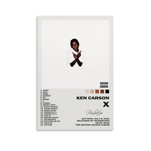 Ken Carson XPoster-Leinwand, klassische Dekoration, wasserdicht, verblassend, Wandkunst, universelle Dekoration, Malerei, Geschenk für Freund, Lehrer, 40 x 60 cm, ungerahmter Stil von MKLYUA