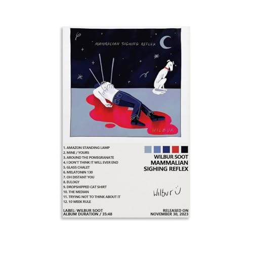 Poster auf Leinwand, Motiv: Säugetier-Seufzer, Reflex, Wilburruß, klassische Dekoration, wasserdicht, verblassend, Wandkunst, universelle Dekoration, Malerei, Geschenk für Freund, Lehrer, 60 x 90 cm von MKLYUA