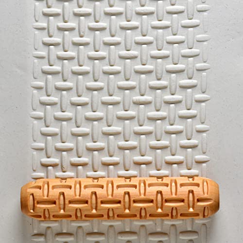MKM Pottery Tools Große Holzhandrollen für Ton (BHR-15 Rattan-Gewebe) von MKM Pottery Tools
