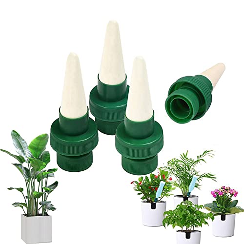 MKNZOME Bewässerungssystem, 4 Stück Automatische Wasserspender Pflanze Ollas Bewässerung Ton Bewässerungskugeln für Garten Balkon Zimmerpflanzen Blumen von MKNZOME