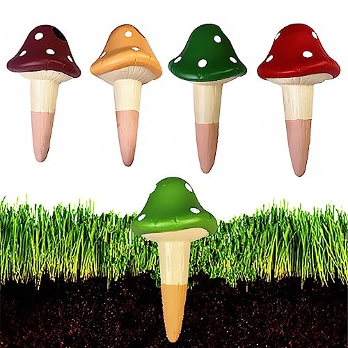 MKNZOME Tonkegel Bewässerung, Terrakotta Pflanzen Selbstbewässerung Pfähle, Automatische Pflanzenbewässerung Indoor Set, Slow Release, Urlaub Pflanzen-Nanny für Topfpflanzen Blumen Bäume, 4 x 150ml, B von MKNZOME