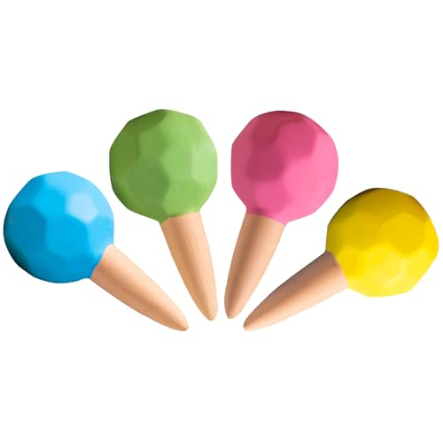 MKNZOME Tonkegel Bewässerung, Terrakotta Pflanzen Selbstbewässerung Pfähle, Automatische Pflanzenbewässerung Indoor Set, Slow Release, Urlaub Pflanzen-Nanny für Topfpflanzen Blumen Bäume,4 x 90ml von MKNZOME
