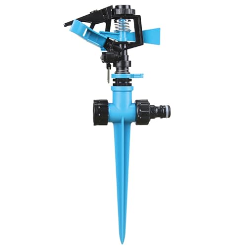 MKNZOME Rasensprenger, Automatische 360 Grad Rotierende Garten Sprinkler Impulsprenger, Großer Abdeckung, Verstellbarer, Wassersprenger Bewässerungssystem für Garten, Rasen, Pflanzen, Blumen, Gemüse#2 von MKNZOME