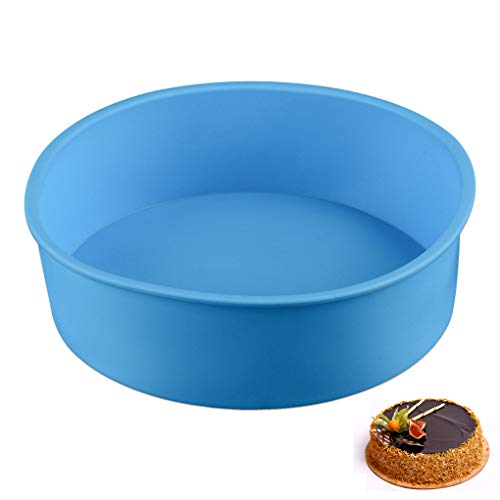 MKNZOME Silikon Brot und Laib Pfannen, Silikonbackform Rund Kuchenform Flexibel und Antihaft Brotbackform Tortenform für Kuchen Brote Brot Kuchen Pfannkuchen Pizza von MKNZOME