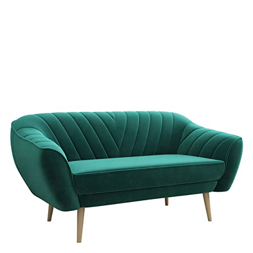 MKS MEBLE Sofa - Moderne Polstersofa - Skandinavische Deko Viki Loungesofa - DREI Personen Grün von MKS MEBLE