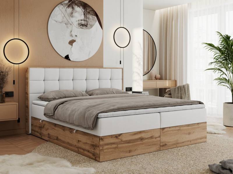 MKS MÖBEL Boxspringbett ALBERO 1 (Set, Packung, Topper T25, Stauraum, Matratzen, Bettkästen, T30-Schaum), Doppelbett, Multipocket-Matratzen, Möbelplatten, Praktisch MKS MÖBEL Boxspringbett ALBERO 1 (Set, Packung, Topper T25, Stauraum, Matratzen, Bettkästen, T30-Schaum), Doppelbett, Multipocket-Matratzen, Möbelplatten, Praktisch von MKS MÖBEL