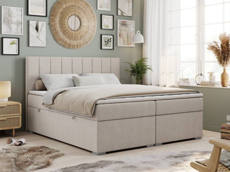 MKS MÖBEL Boxspringbett ALLY (Set, Packung, T30-Schaum, gepolsterte Kopfstütze, Topper T25, 7 Härtezonen), Doppelbett mit Multipocket-Matratzen, Praktisch Polsterbett MKS MÖBEL Boxspringbett ALLY (Set, Packung, T30-Schaum, gepolsterte Kopfstütze, Topper T25, 7 Härtezonen), Doppelbett mit Multipocket-Matratzen, Praktisch Polsterbett von MKS MÖBEL
