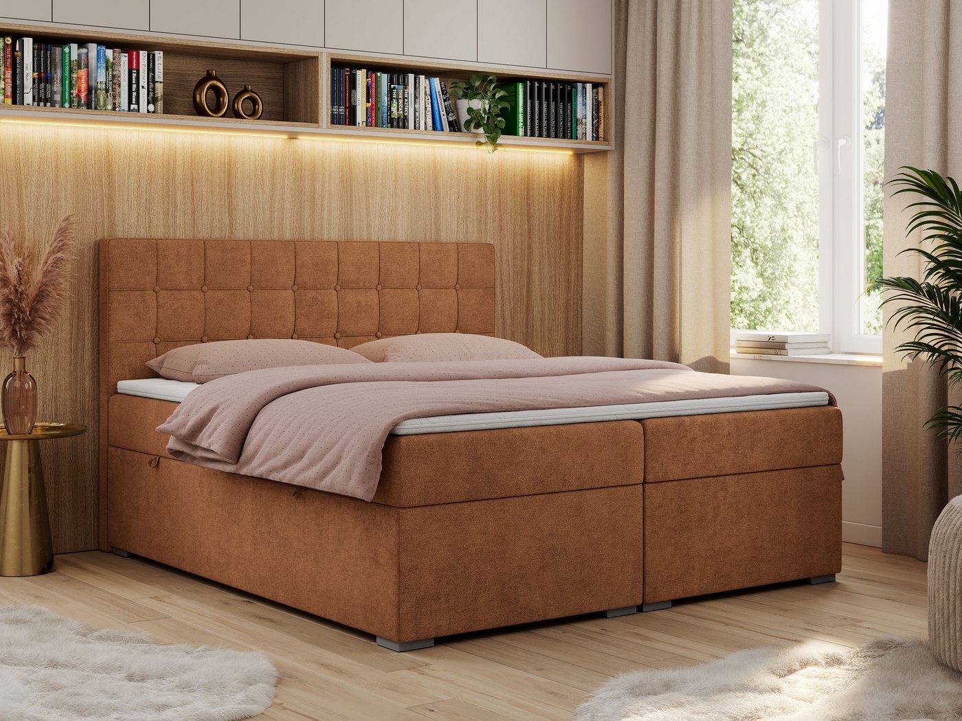 MKS MÖBEL Boxspringbett CARMEN (Set, Packung, T30-Schaum, Topper T25, Kopfstütze mit Knöpfen), Multipocket-Matratzen, Doppelbett, Polsterbett, Kopfstütze MKS MÖBEL Boxspringbett CARMEN (Set, Packung, T30-Schaum, Topper T25, Kopfstütze mit Knöpfen), Multipocket-Matratzen, Doppelbett, Polsterbett, Kopfstütze von MKS MÖBEL