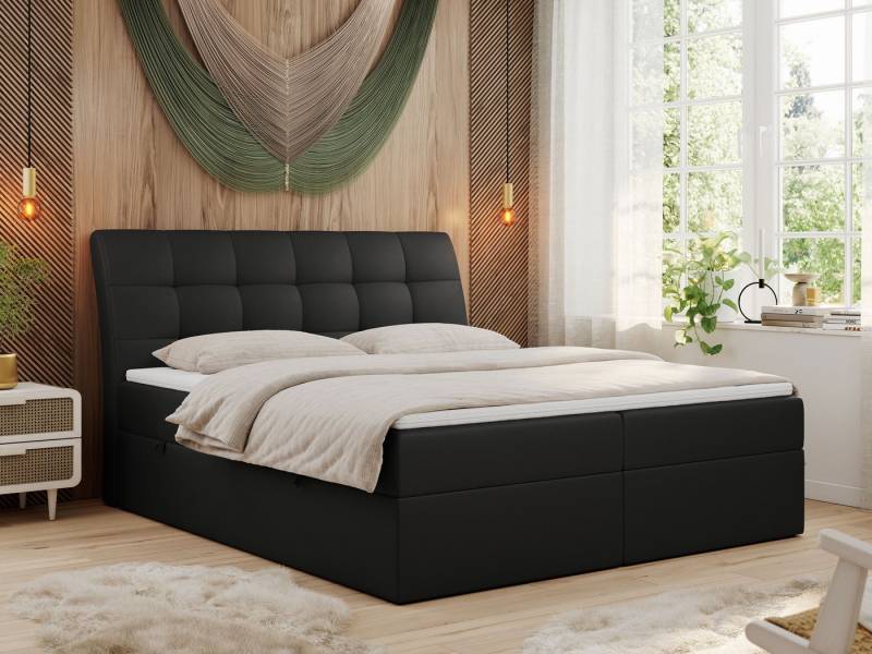 MKS MÖBEL Boxspringbett DIEGOS (Set, Topper T25, Doppelbett), Bett mit Bettkasten und Kopfteil, Polsterbett, Multipocket-Matratzen von MKS MÖBEL