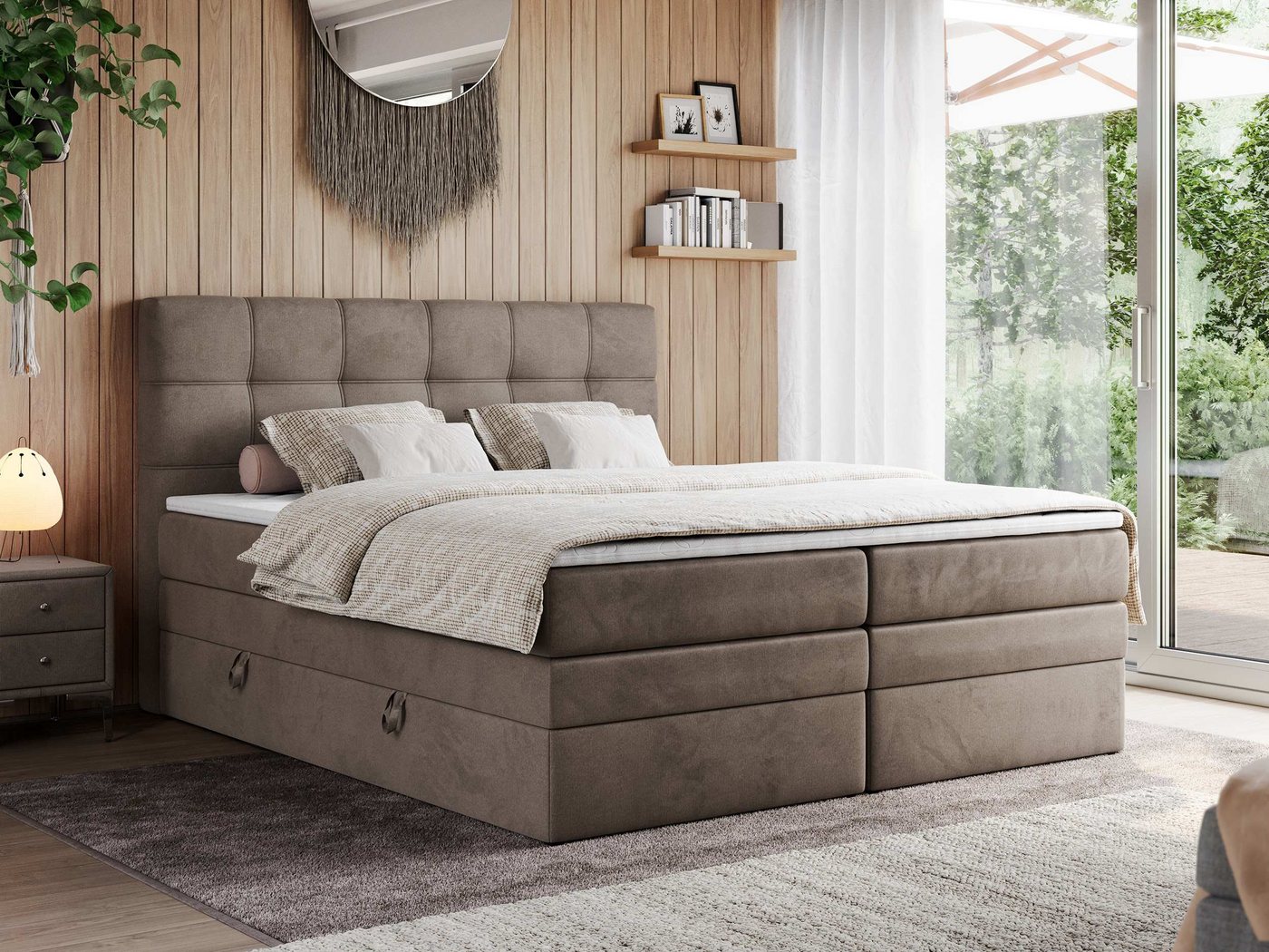 MKS MÖBEL Boxspringbett ERNI KING (T30-Schaum, Topper T25, Bettkasten), Polsterbett mit Bettkasten und fünf Matratzen - Stauraumbett MKS MÖBEL Boxspringbett ERNI KING (T30-Schaum, Topper T25, Bettkasten), Polsterbett mit Bettkasten und fünf Matratzen - Stauraumbett von MKS MÖBEL