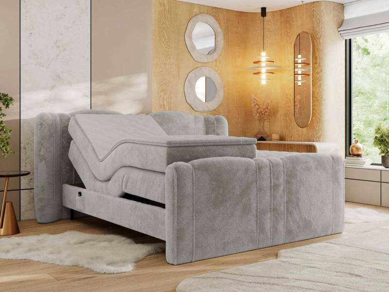 MKS MÖBEL Boxspringbett FORTINA (Multipocket-Matratzen, T30-Schaum, Toppper), Doppelbett mit Elektrisch verstellbare von MKS MÖBEL