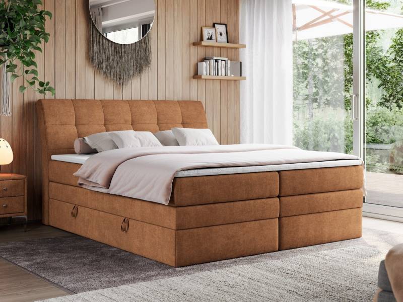 MKS MÖBEL Boxspringbett GOLD 10 KING (Set, zwei Bonell-Matratzen, zwei Multipocket-Matratzen, Topper T25), Polsterbett mit Bettkasten und fünf Matratzen - Stauraumbett MKS MÖBEL Boxspringbett GOLD 10 KING (Set, zwei Bonell-Matratzen, zwei Multipocket-Matratzen, Topper T25), Polsterbett mit Bettkasten und fünf Matratzen - Stauraumbett von MKS MÖBEL