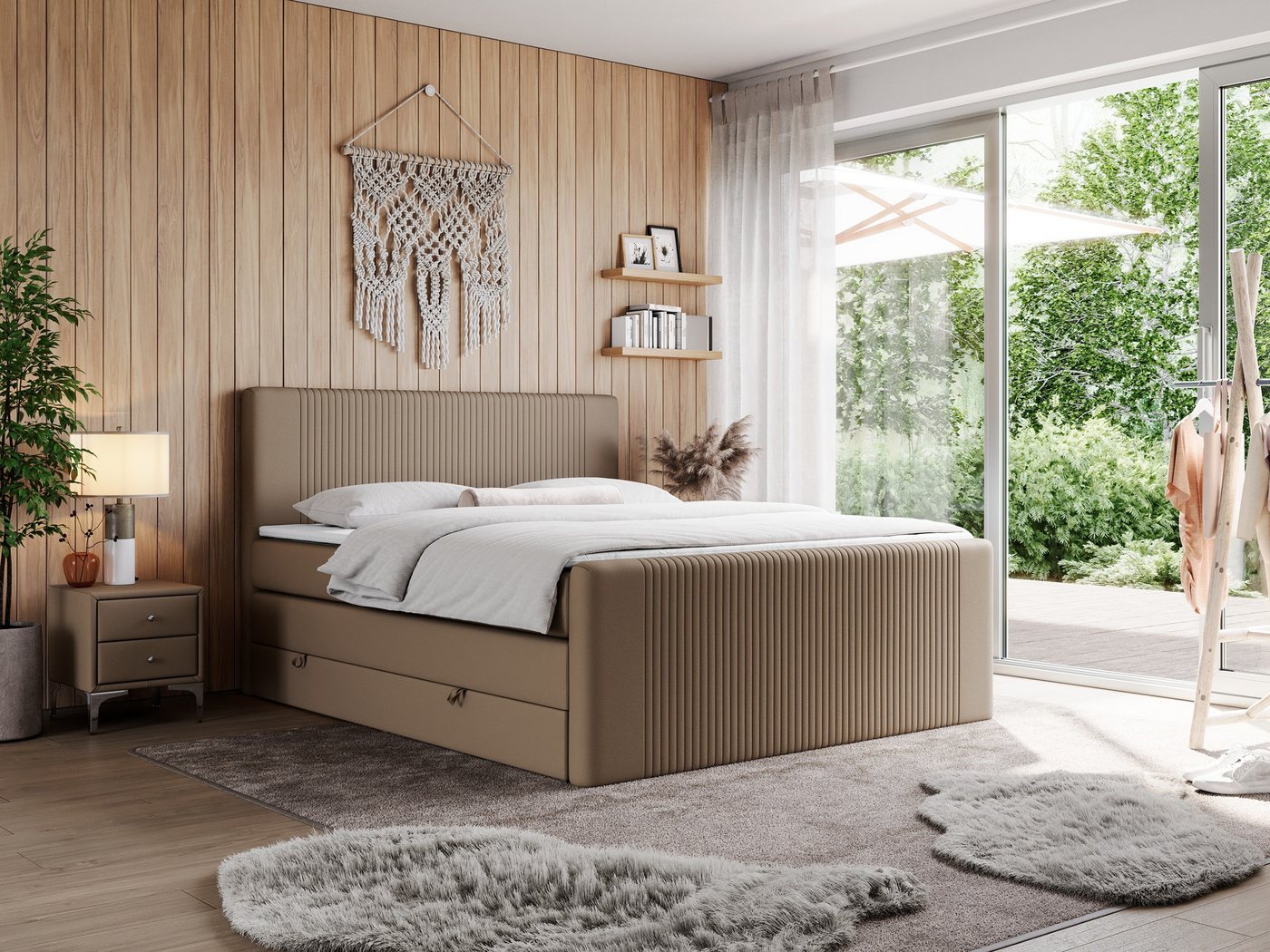 MKS MÖBEL Boxspringbett KING DOREN (Topper T25, Doppelbett, Bonellfedern), mit zwei Bettkästen, Multipocket-Matratzen mit T30-Schaum MKS MÖBEL Boxspringbett KING DOREN (Topper T25, Doppelbett, Bonellfedern), mit zwei Bettkästen, Multipocket-Matratzen mit T30-Schaum von MKS MÖBEL