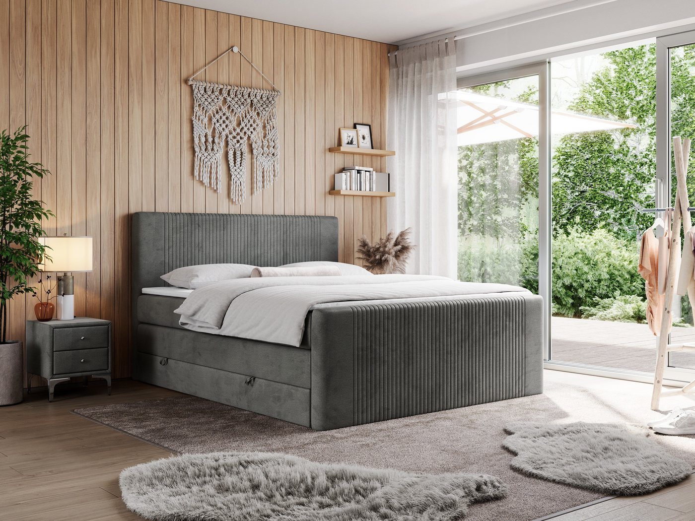 MKS MÖBEL Boxspringbett KING DOREN (Topper T25, Doppelbett, Bonellfedern), mit zwei Bettkästen, Multipocket-Matratzen mit T30-Schaum MKS MÖBEL Boxspringbett KING DOREN (Topper T25, Doppelbett, Bonellfedern), mit zwei Bettkästen, Multipocket-Matratzen mit T30-Schaum von MKS MÖBEL