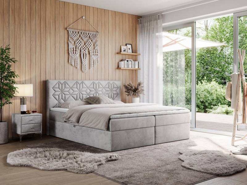 MKS MÖBEL Boxspringbett LEILA (Set, Packung, Boxspringbett, T30-Schaum, Topper inkl), Doppelbett mit Multipocket - Matratzen und Topper - Modern Bett MKS MÖBEL Boxspringbett LEILA (Set, Packung, Boxspringbett, T30-Schaum, Topper inkl), Doppelbett mit Multipocket - Matratzen und Topper - Modern Bett von MKS MÖBEL