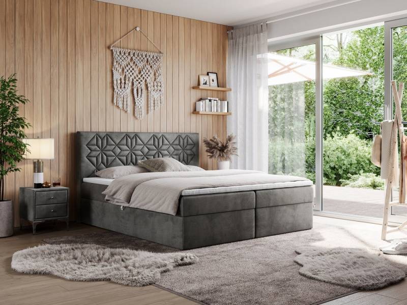 MKS MÖBEL Boxspringbett LEILA (Set, Packung, Boxspringbett, T30-Schaum, Topper inkl), Doppelbett mit Multipocket - Matratzen und Topper - Modern Bett MKS MÖBEL Boxspringbett LEILA (Set, Packung, Boxspringbett, T30-Schaum, Topper inkl), Doppelbett mit Multipocket - Matratzen und Topper - Modern Bett von MKS MÖBEL