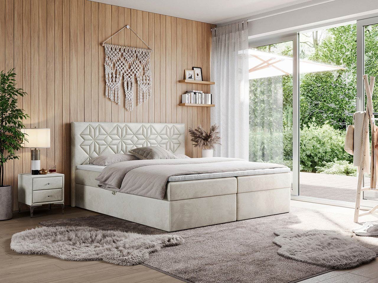 MKS MÖBEL Boxspringbett LEILA (Set, Packung, Boxspringbett, T30-Schaum, Topper inkl), Doppelbett mit Multipocket - Matratzen und Topper - Modern Bett MKS MÖBEL Boxspringbett LEILA (Set, Packung, Boxspringbett, T30-Schaum, Topper inkl), Doppelbett mit Multipocket - Matratzen und Topper - Modern Bett von MKS MÖBEL