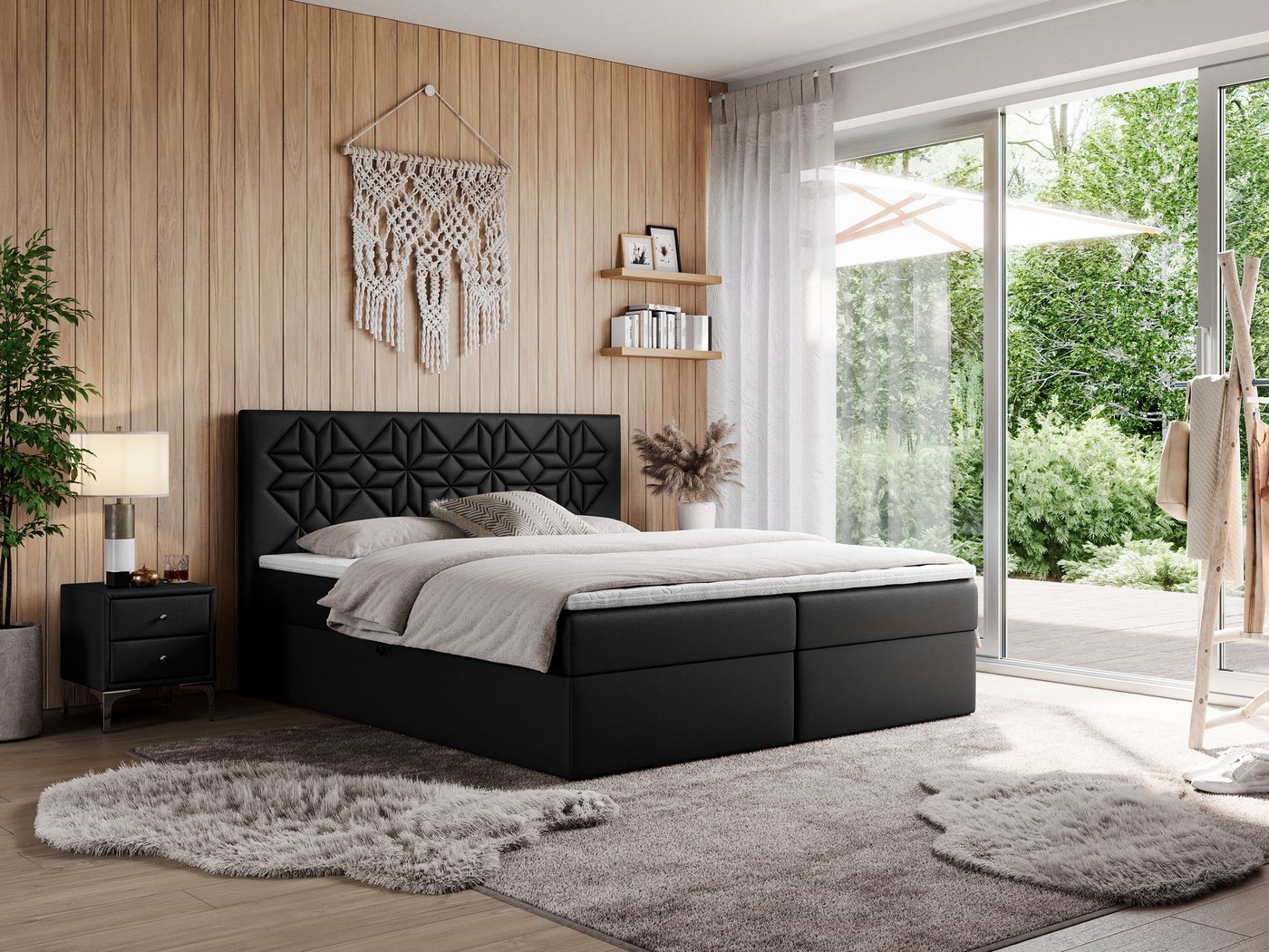 MKS MÖBEL Boxspringbett LEILA (Set, Packung, Boxspringbett, T30-Schaum, Topper inkl), Doppelbett mit Multipocket - Matratzen und Topper - Modern Bett MKS MÖBEL Boxspringbett LEILA (Set, Packung, Boxspringbett, T30-Schaum, Topper inkl), Doppelbett mit Multipocket - Matratzen und Topper - Modern Bett von MKS MÖBEL