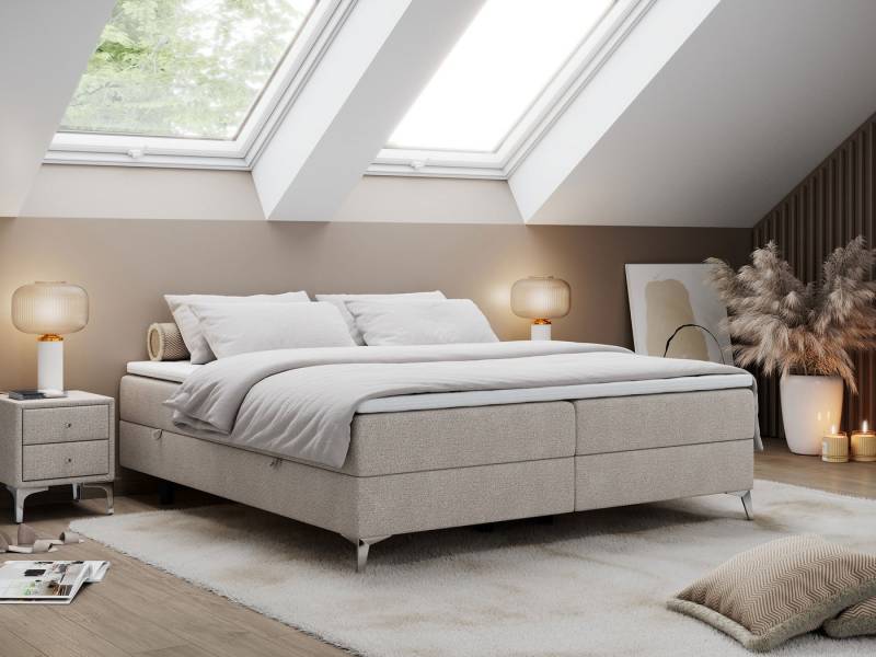 MKS MÖBEL Boxspringbett LESS (Set, Packung, T30-Schaum, Bettkästen, Doppelbett, Polsterbett), Doppelbett mit Multipocket-Matratzen, Topper, Modern MKS MÖBEL Boxspringbett LESS (Set, Packung, T30-Schaum, Bettkästen, Doppelbett, Polsterbett), Doppelbett mit Multipocket-Matratzen, Topper, Modern von MKS MÖBEL
