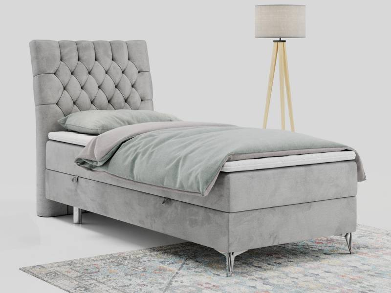 MKS MÖBEL Boxspringbett MILEN (Set, Packung, H3-Matratze, Topper T25, T30-Schaum, 7 Härtezonen), Einzelbett 90x200, Polsterbett mit Multipocket-Matratze und Topper MKS MÖBEL Boxspringbett MILEN (Set, Packung, H3-Matratze, Topper T25, T30-Schaum, 7 Härtezonen), Einzelbett 90x200, Polsterbett mit Multipocket-Matratze und Topper von MKS MÖBEL