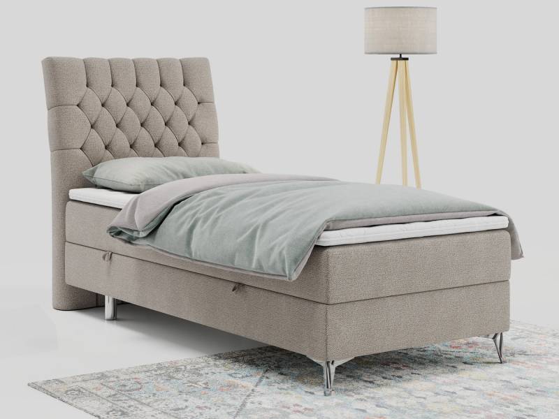MKS MÖBEL Boxspringbett MILEN (Set, Packung, H3-Matratze, Topper T25, T30-Schaum, 7 Härtezonen), Einzelbett 90x200, Polsterbett mit Multipocket-Matratze und Topper MKS MÖBEL Boxspringbett MILEN (Set, Packung, H3-Matratze, Topper T25, T30-Schaum, 7 Härtezonen), Einzelbett 90x200, Polsterbett mit Multipocket-Matratze und Topper von MKS MÖBEL