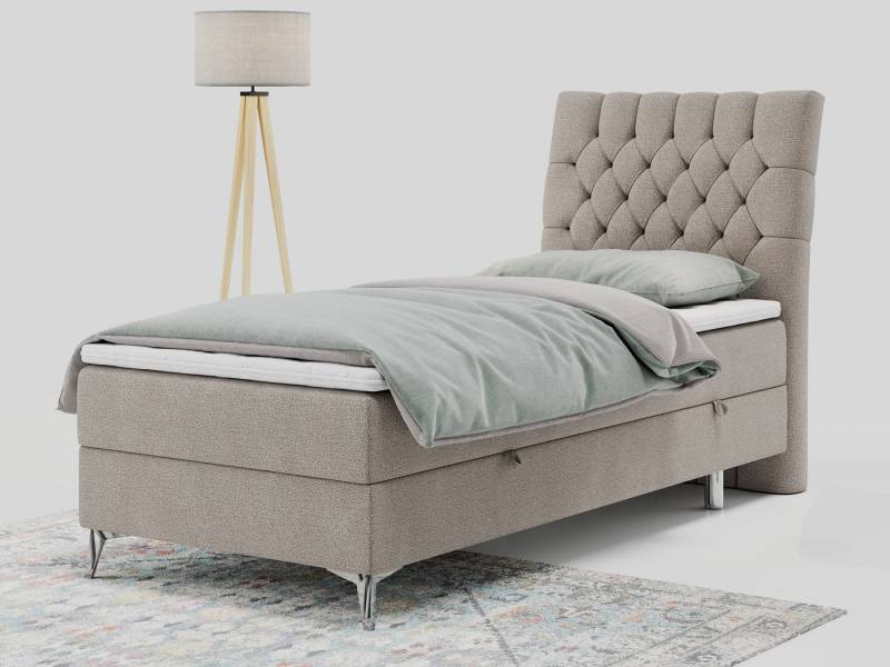MKS MÖBEL Boxspringbett MILEN (Set, Packung, H3-Matratze, Topper T25, T30-Schaum, 7 Härtezonen), Einzelbett 90x200, Polsterbett mit Multipocket-Matratze und Topper MKS MÖBEL Boxspringbett MILEN (Set, Packung, H3-Matratze, Topper T25, T30-Schaum, 7 Härtezonen), Einzelbett 90x200, Polsterbett mit Multipocket-Matratze und Topper von MKS MÖBEL
